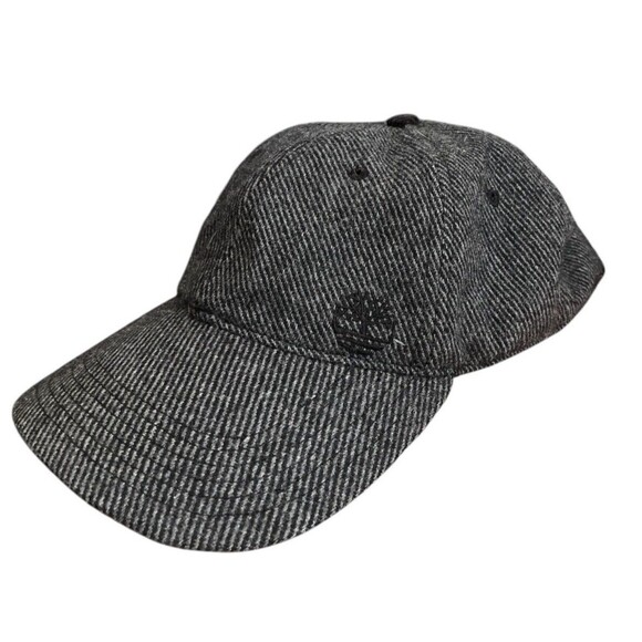 Vintage Timberland Men's Strap Back Hat Tweed Wool Blend Quilted Lining Leather - Picture 1 of 7